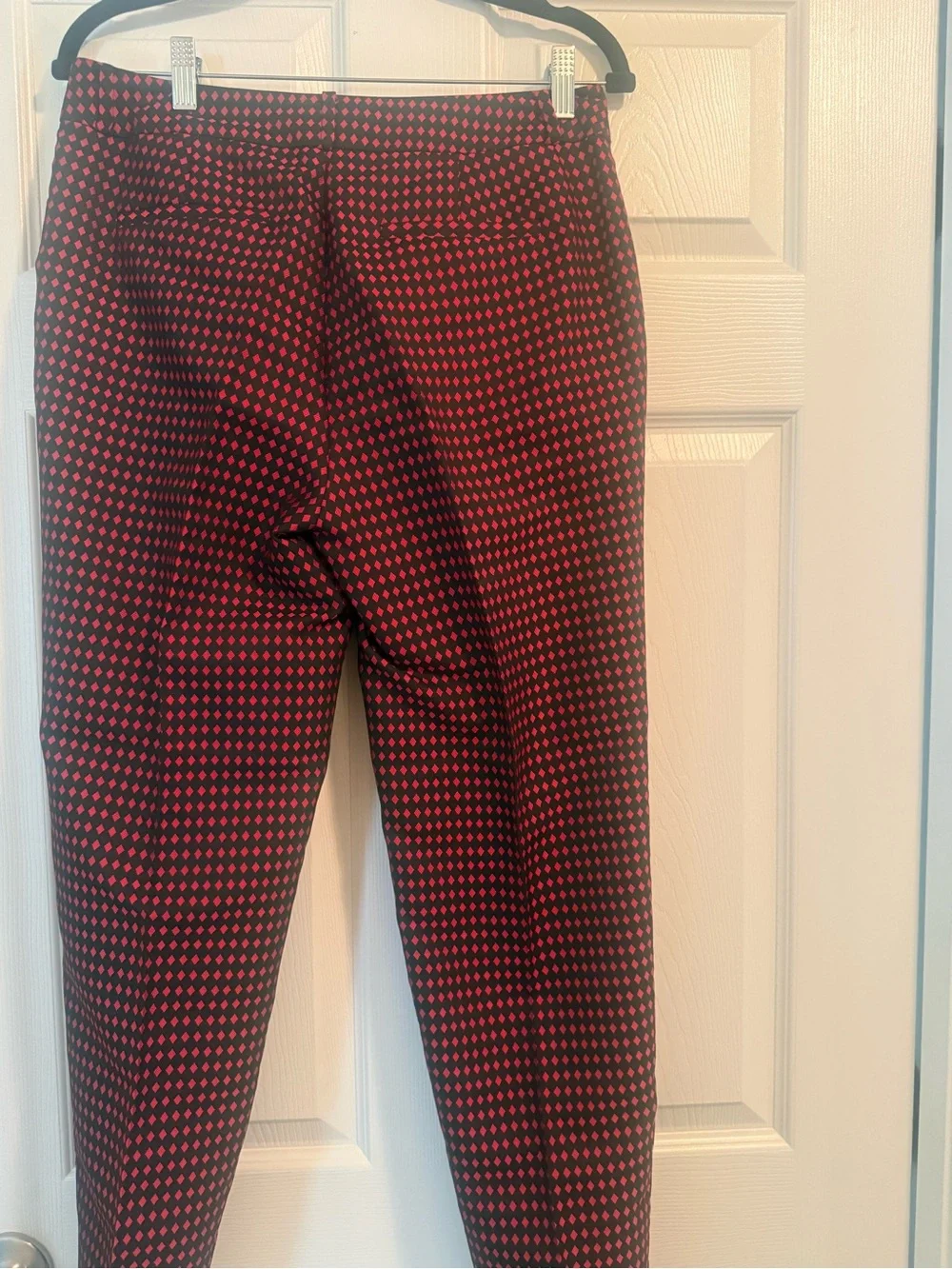 Women’s Patterned Dress Pants in Red and Black